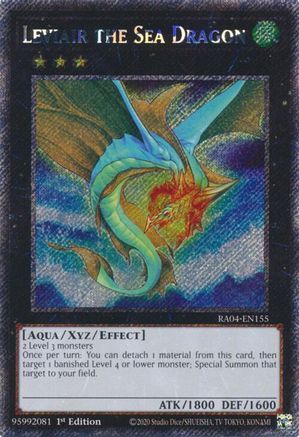 Leviair the Sea Dragon (Platinum Secret Rare) (RA04-EN155) - Quarter Century Stampede 1st Edition - Premium Yugioh Single from Konami - Just $0.54! Shop now at Game Crave Tournament Store