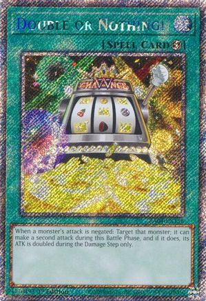 Double or Nothing! (Platinum Secret Rare) (RA04-EN156) - Quarter Century Stampede 1st Edition - Premium Yugioh Single from Konami - Just $0.26! Shop now at Game Crave Tournament Store