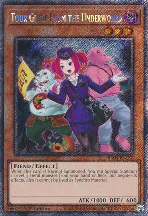 Tour Guide from the Underworld (Alternate Art) (Platinum Secret Rare) (RA04-EN157) - Quarter Century Stampede 1st Edition - Premium Yugioh Single from Konami - Just $0.62! Shop now at Game Crave Tournament Store