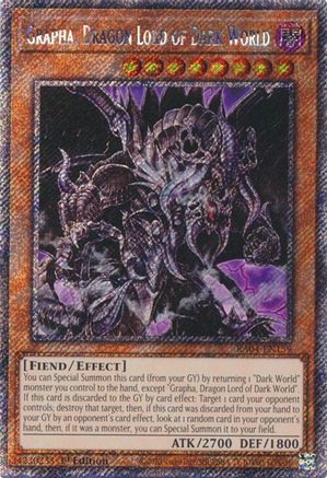 Grapha, Dragon Lord of Dark World (Platinum Secret Rare) (RA04-EN159) - Quarter Century Stampede 1st Edition - Premium Yugioh Single from Konami - Just $0.42! Shop now at Game Crave Tournament Store