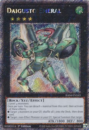 Daigusto Emeral (Platinum Secret Rare) (RA04-EN163) - Quarter Century Stampede 1st Edition - Premium Yugioh Single from Konami - Just $0.50! Shop now at Game Crave Tournament Store