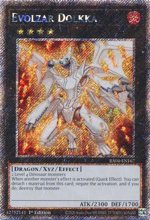 Evolzar Dolkka (Platinum Secret Rare) (RA04-EN167) - Quarter Century Stampede 1st Edition - Premium Yugioh Single from Konami - Just $0.43! Shop now at Game Crave Tournament Store