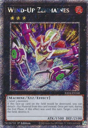 Wind-Up Zenmaines (Platinum Secret Rare) (RA04-EN168) - Quarter Century Stampede 1st Edition - Premium Yugioh Single from Konami - Just $0.32! Shop now at Game Crave Tournament Store
