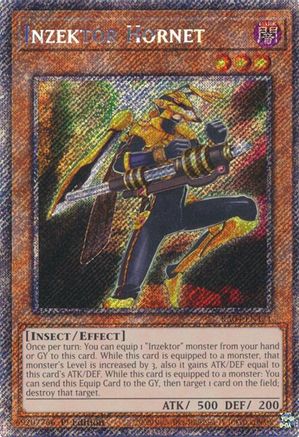 Inzektor Hornet (Platinum Secret Rare) (RA04-EN171) - Quarter Century Stampede 1st Edition - Premium Yugioh Single from Konami - Just $0.25! Shop now at Game Crave Tournament Store