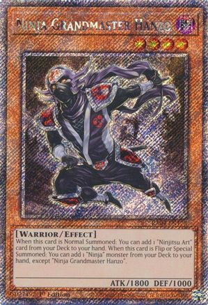 Ninja Grandmaster Hanzo (Platinum Secret Rare) (RA04-EN173) - Quarter Century Stampede 1st Edition - Premium Yugioh Single from Konami - Just $0.25! Shop now at Game Crave Tournament Store