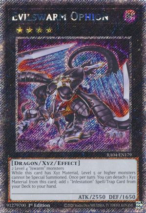 Evilswarm Ophion (Platinum Secret Rare) (RA04-EN179) - Quarter Century Stampede 1st Edition - Premium Yugioh Single from Konami - Just $0.26! Shop now at Game Crave Tournament Store
