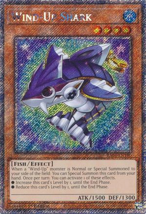 Wind-Up Shark (Platinum Secret Rare) (RA04-EN180) - Quarter Century Stampede 1st Edition - Premium Yugioh Single from Konami - Just $0.26! Shop now at Game Crave Tournament Store