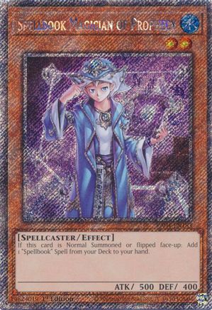 Spellbook Magician of Prophecy (Platinum Secret Rare) (RA04-EN183) - Quarter Century Stampede 1st Edition - Premium Yugioh Single from Konami - Just $0.28! Shop now at Game Crave Tournament Store