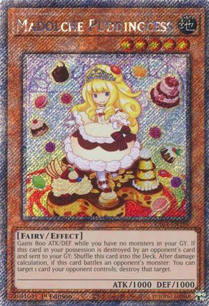 Madolche Puddingcess (Platinum Secret Rare) (RA04-EN186) - Quarter Century Stampede 1st Edition - Premium Yugioh Single from Konami - Just $0.30! Shop now at Game Crave Tournament Store