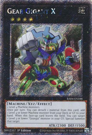 Gear Gigant X (Platinum Secret Rare) (RA04-EN188) - Quarter Century Stampede 1st Edition - Premium Yugioh Single from Konami - Just $0.26! Shop now at Game Crave Tournament Store