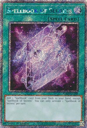 Spellbook of Secrets (Platinum Secret Rare) (RA04-EN189) - Quarter Century Stampede 1st Edition - Premium Yugioh Single from Konami - Just $0.33! Shop now at Game Crave Tournament Store