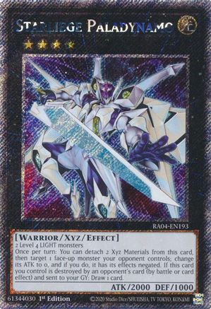 Starliege Paladynamo (Platinum Secret Rare) (RA04-EN193) - Quarter Century Stampede 1st Edition - Premium Yugioh Single from Konami - Just $0.26! Shop now at Game Crave Tournament Store