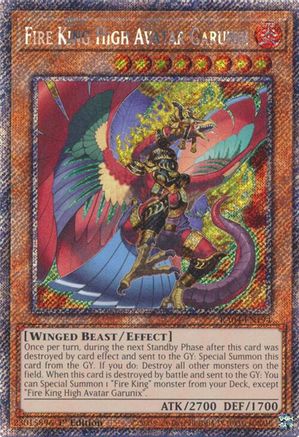 Fire King High Avatar Garunix (Platinum Secret Rare) (RA04-EN194) - Quarter Century Stampede 1st Edition - Premium Yugioh Single from Konami - Just $0.30! Shop now at Game Crave Tournament Store
