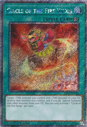 Circle of the Fire Kings (Platinum Secret Rare) (RA04-EN195) - Quarter Century Stampede 1st Edition - Premium Yugioh Single from Konami - Just $0.25! Shop now at Game Crave Tournament Store
