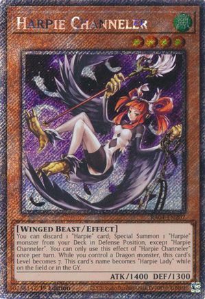 Harpie Channeler (Platinum Secret Rare) (RA04-EN207) - Quarter Century Stampede 1st Edition - Premium Yugioh Single from Konami - Just $0.28! Shop now at Game Crave Tournament Store