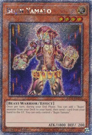 Bujin Yamato (Platinum Secret Rare) (RA04-EN209) - Quarter Century Stampede 1st Edition - Premium Yugioh Single from Konami - Just $0.25! Shop now at Game Crave Tournament Store