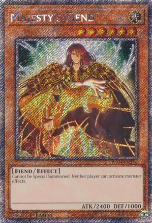 Majesty's Fiend (Platinum Secret Rare) (RA04-EN216) - Quarter Century Stampede 1st Edition - Premium Yugioh Single from Konami - Just $0.31! Shop now at Game Crave Tournament Store