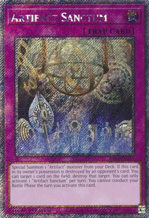 Artifact Sanctum (Platinum Secret Rare) (RA04-EN217) - Quarter Century Stampede 1st Edition - Premium Yugioh Single from Konami - Just $0.74! Shop now at Game Crave Tournament Store