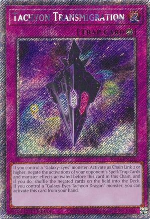 Tachyon Transmigration (Platinum Secret Rare) (RA04-EN220) - Quarter Century Stampede 1st Edition - Premium Yugioh Single from Konami - Just $0.26! Shop now at Game Crave Tournament Store