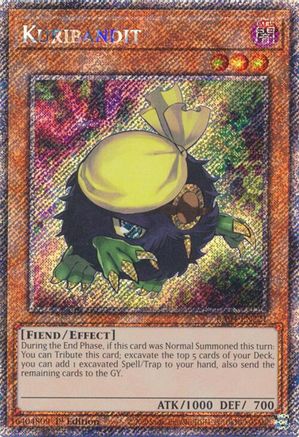 Kuribandit (Platinum Secret Rare) (RA04-EN221) - Quarter Century Stampede 1st Edition - Premium Yugioh Single from Konami - Just $0.25! Shop now at Game Crave Tournament Store