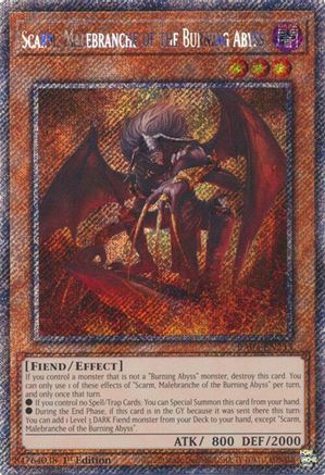 Scarm, Malebranche of the Burning Abyss (Platinum Secret Rare) (RA04-EN233) - Quarter Century Stampede 1st Edition - Premium Yugioh Single from Konami - Just $0.26! Shop now at Game Crave Tournament Store