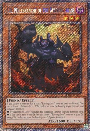 Cir, Malebranche of the Burning Abyss (Platinum Secret Rare) (RA04-EN234) - Quarter Century Stampede 1st Edition - Premium Yugioh Single from Konami - Just $0.26! Shop now at Game Crave Tournament Store