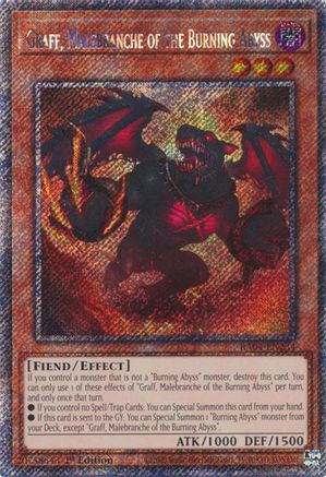 Graff, Malebranche of the Burning Abyss (Platinum Secret Rare) (RA04-EN235) - Quarter Century Stampede 1st Edition - Premium Yugioh Single from Konami - Just $0.31! Shop now at Game Crave Tournament Store