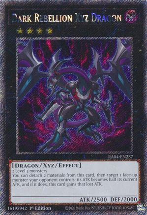 Dark Rebellion Xyz Dragon (Platinum Secret Rare) (RA04-EN237) - Quarter Century Stampede 1st Edition - Premium Yugioh Single from Konami - Just $0.28! Shop now at Game Crave Tournament Store