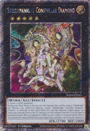 Stellarknight Constellar Diamond (Platinum Secret Rare) (RA04-EN241) - Quarter Century Stampede 1st Edition - Premium Yugioh Single from Konami - Just $0.25! Shop now at Game Crave Tournament Store