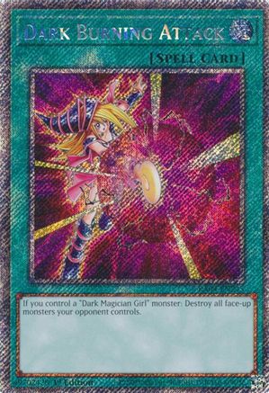 Dark Burning Attack (Platinum Secret Rare) (RA04-EN245) - Quarter Century Stampede 1st Edition - Premium Yugioh Single from Konami - Just $0.34! Shop now at Game Crave Tournament Store