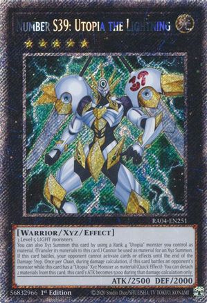 Number S39: Utopia the Lightning (Platinum Secret Rare) (RA04-EN251) - Quarter Century Stampede 1st Edition - Premium Yugioh Single from Konami - Just $0.25! Shop now at Game Crave Tournament Store