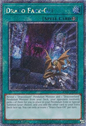 Draco Face-Off (Platinum Secret Rare) (RA04-EN262) - Quarter Century Stampede 1st Edition - Premium Yugioh Single from Konami - Just $0.25! Shop now at Game Crave Tournament Store