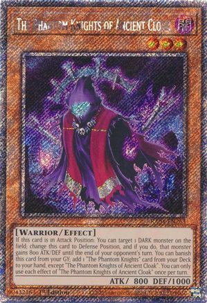 The Phantom Knights of Ancient Cloak (Platinum Secret Rare) (RA04-EN263) - Quarter Century Stampede 1st Edition - Premium Yugioh Single from Konami - Just $0.25! Shop now at Game Crave Tournament Store