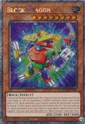 Block Dragon (Platinum Secret Rare) (RA04-EN268) - Quarter Century Stampede 1st Edition - Premium Yugioh Single from Konami - Just $0.38! Shop now at Game Crave Tournament Store