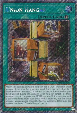 Union Hangar (Platinum Secret Rare) (RA04-EN270) - Quarter Century Stampede 1st Edition - Premium Yugioh Single from Konami - Just $0.26! Shop now at Game Crave Tournament Store