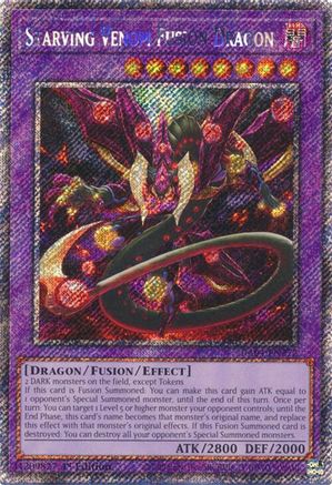 Starving Venom Fusion Dragon (Platinum Secret Rare) (RA04-EN272) - Quarter Century Stampede 1st Edition - Premium Yugioh Single from Konami - Just $0.94! Shop now at Game Crave Tournament Store