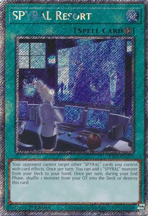 SPYRAL Resort (Platinum Secret Rare) (RA04-EN277) - Quarter Century Stampede 1st Edition - Premium Yugioh Single from Konami - Just $0.25! Shop now at Game Crave Tournament Store