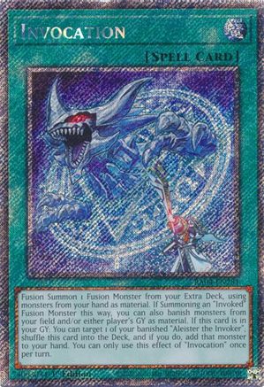 Invocation (Platinum Secret Rare) (RA04-EN281) - Quarter Century Stampede 1st Edition - Premium Yugioh Single from Konami - Just $0.90! Shop now at Game Crave Tournament Store