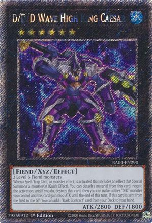 D/D/D Wave High King Caesar (Platinum Secret Rare) (RA04-EN290) - Quarter Century Stampede 1st Edition - Premium Yugioh Single from Konami - Just $2.03! Shop now at Game Crave Tournament Store