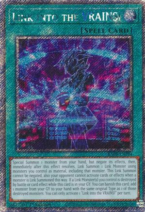 Link into the VRAINS! (Platinum Secret Rare) (RA04-EN294) - Quarter Century Stampede 1st Edition - Premium Yugioh Single from Konami - Just $0.25! Shop now at Game Crave Tournament Store
