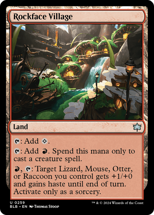 Rockface Village (BLB-259) - Bloomburrow - Premium MTG Single from Wizards of the Coast - Just $0.33! Shop now at Game Crave Tournament Store