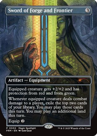 Sword of Forge and Frontier (Borderless) (UMP-002) - Unique and Miscellaneous Promos - Premium MTG Single from Wizards of the Coast - Just $14.91! Shop now at Game Crave Tournament Store