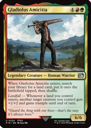 Gladiolus Amicitia (FIN-224) - FINAL FANTASY Foil - Premium MTG Single from Wizards of the Coast - Just $0.08! Shop now at Game Crave Tournament Store