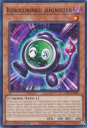 Kurikurinku @Ignister (ALIN-EN003) - Alliance Insight 1st Edition - Premium Yugioh Single from Konami - Just $0.25! Shop now at Game Crave Tournament Store