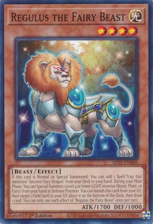 Regulus the Fairy Beast (ALIN-EN006) - Alliance Insight 1st Edition - Premium Yugioh Single from Konami - Just $0.25! Shop now at Game Crave Tournament Store
