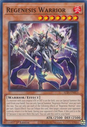 Regenesis Warrior (ALIN-EN013) - Alliance Insight 1st Edition - Premium Yugioh Single from Konami - Just $0.25! Shop now at Game Crave Tournament Store