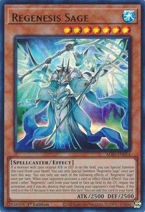 Regenesis Sage (ALIN-EN014) - Alliance Insight 1st Edition - Premium Yugioh Single from Konami - Just $0.69! Shop now at Game Crave Tournament Store