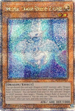 Spectral, Dragon Ruler of Flickers (Quarter Century Secret Rare) (ALIN-EN018) - Alliance Insight 1st Edition - Premium Yugioh Single from Konami - Just $46.80! Shop now at Game Crave Tournament Store