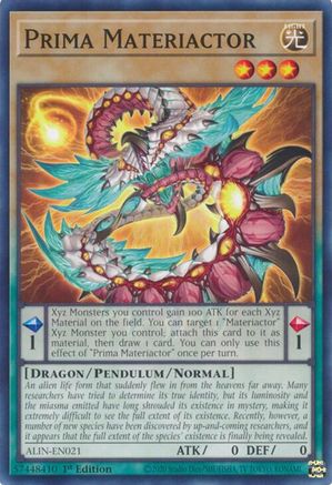 Prima Materiactor (ALIN-EN021) - Alliance Insight 1st Edition - Premium Yugioh Single from Konami - Just $0.25! Shop now at Game Crave Tournament Store