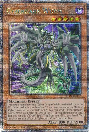 Cyberdark Wurm (Quarter Century Secret Rare) (ALIN-EN027) - Alliance Insight 1st Edition - Premium Yugioh Single from Konami - Just $13.98! Shop now at Game Crave Tournament Store
